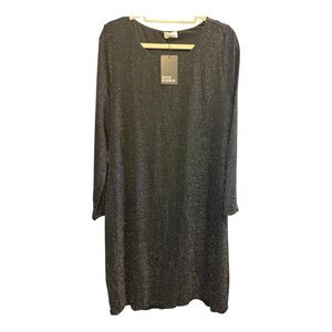 NWT Black Sparkle Long Sleeve Dress